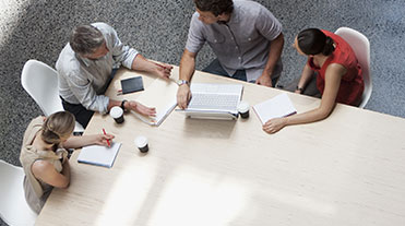 People having a meeting